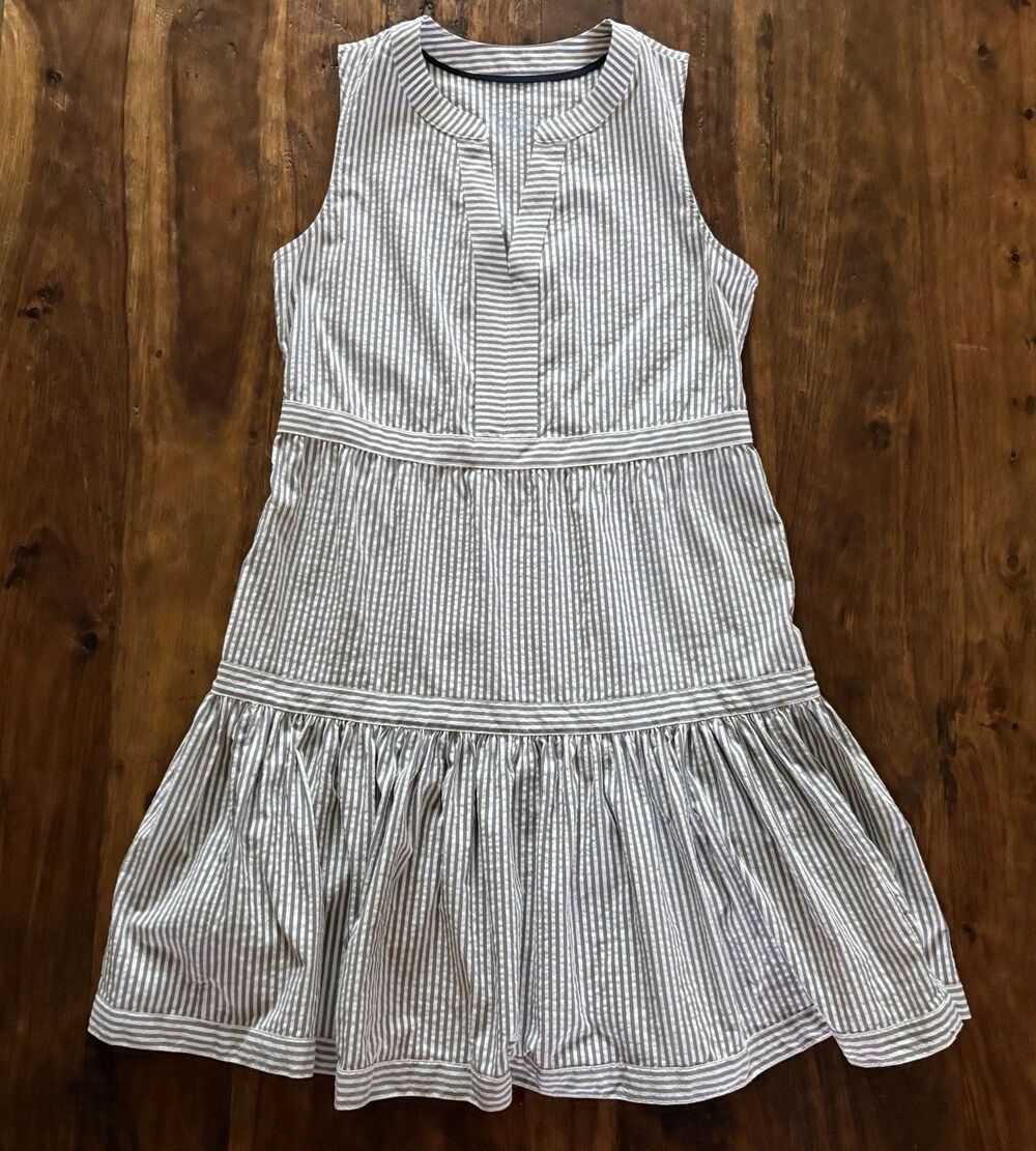 Vineyard Vines Performance Tilly Harbor Dress Seersucker Preppy Stripe Womens XX